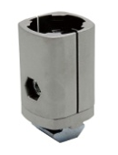 MODULAR SOLUTION D28 TO SQUARE PROFILE CONNECTOR<BR>CONNECTOR END TO 45 / 30 SERIES PROFILE